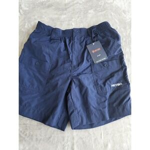 HEYBO Outdoors Men's Medium Navy Fishing Cargo Shorts‎ NWT CORE Tech